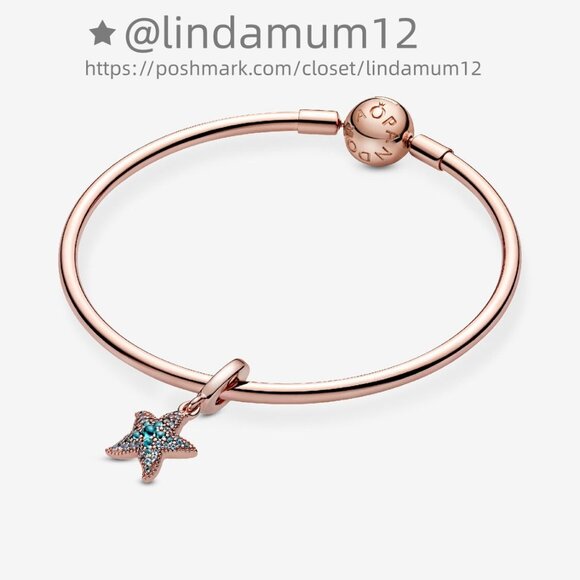 Pandora Sparkling Starfish Dangle Charm - Picture 4 of 6